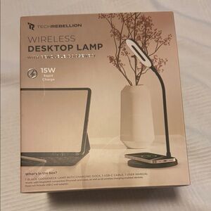 Rebellion Black Wireless Reading Lamp